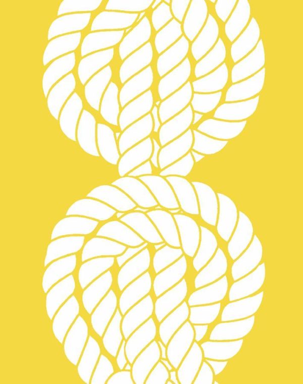 Sailor Knot  Wallpaper by Wallshoppe - Yellow Online Sale