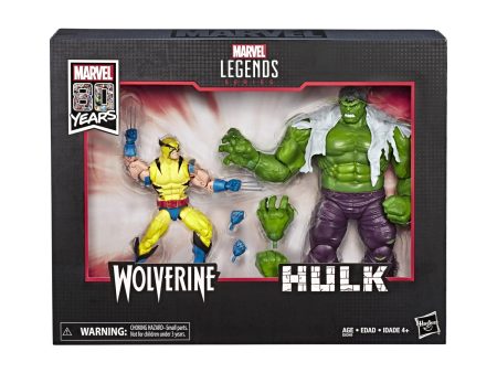 Marvel Legends 80th Anniversary Wolverine vs. Hulk Action Figure 2-Pack Online now