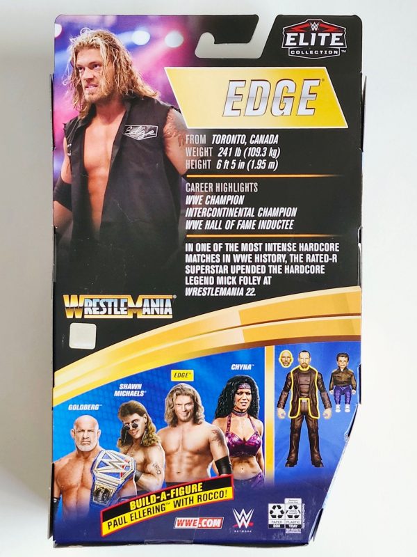 WWE Elite Wrestlemania Edge Action Figure and Paul Ellering with Rocco Build-A-Figure Pieces Hot on Sale