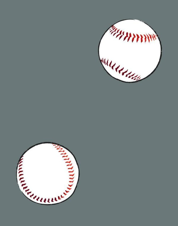 Baseball Toss  Wallpaper by Wallshoppe - Dark Grey For Discount