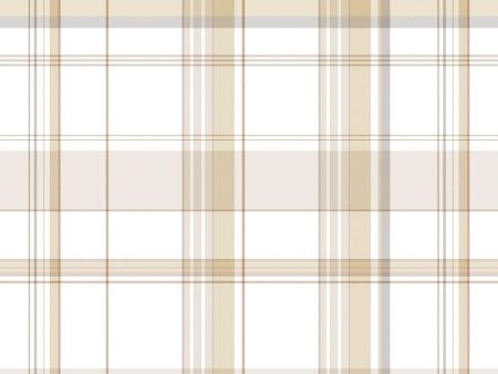 Sofia Plaid  Wallpaper by Wallshoppe - Straw Online now