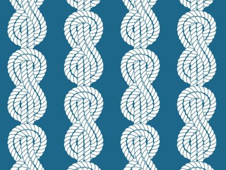 Sailor Knot  Wallpaper by Wallshoppe - Cadet Blue Supply