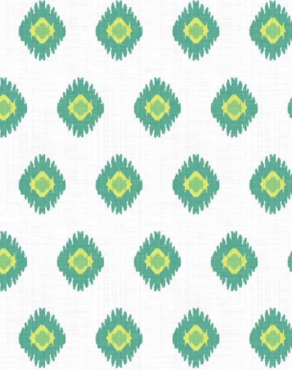 Tangier Medallion  Wallpaper by Wallshoppe - Green Online Sale