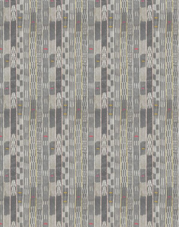 Small Madison Stripe  Wallpaper by Chris Benz - Faded Black Online now