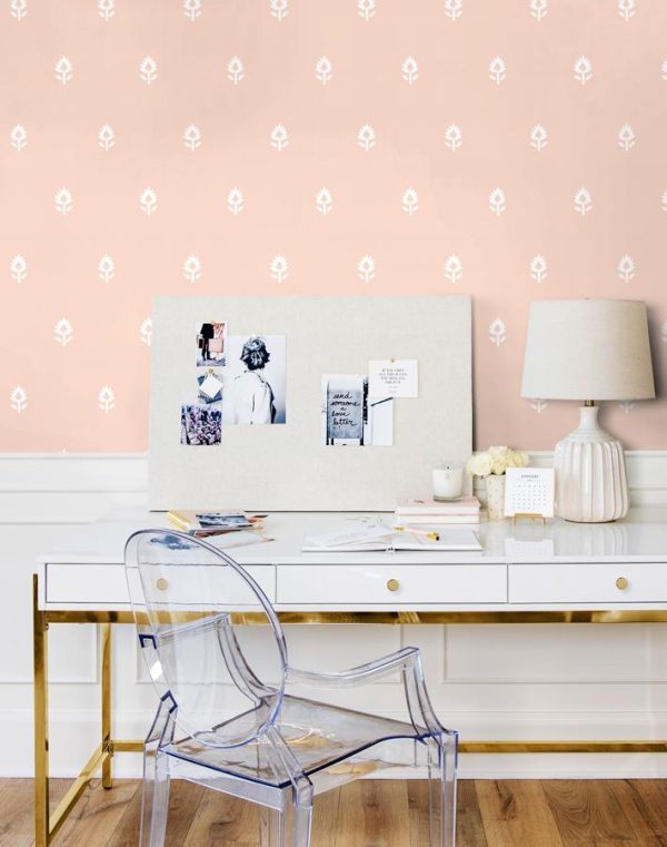 Block Print  Wallpaper by Sugar Paper - Pink Discount