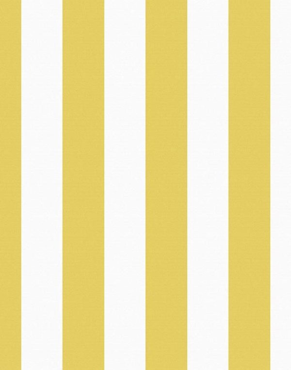 Candy Stripe  Wallpaper by Wallshoppe - Yellow on Sale