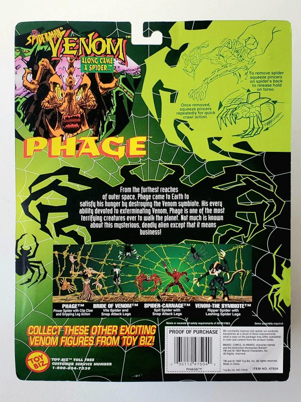 Spider-Man Venom: Along Came A Spider... Phage Action Figure For Discount