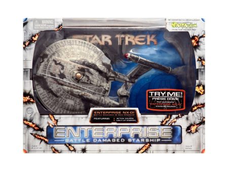 Star Trek: Enterprise Battle Damaged Starship Enterprise NX-01 12-Inch Electronic Starship Fashion