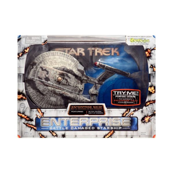 Star Trek: Enterprise Battle Damaged Starship Enterprise NX-01 12-Inch Electronic Starship Fashion