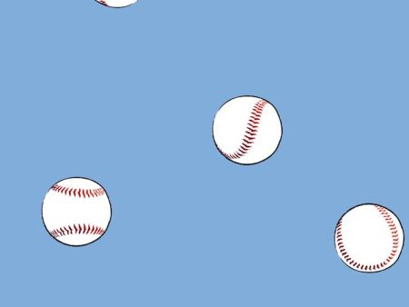 Baseball Toss  Wallpaper by Wallshoppe - Denim Fashion