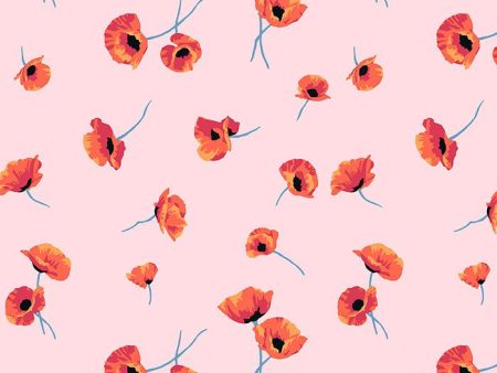 Poppy  Wallpaper by Nathan Turner - Pink Hot on Sale