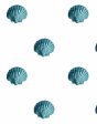 Seashell  Wallpaper by Wallshoppe - Teal Hot on Sale