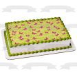 Purple Butterflies Green Polka Dot and Vines Edible Cake Topper Image ABPID13122 Sale