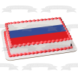 Tsardom of Russia Flag White Blue Red Horizontal Stripes Edible Cake Topper Image ABPID13407 on Sale