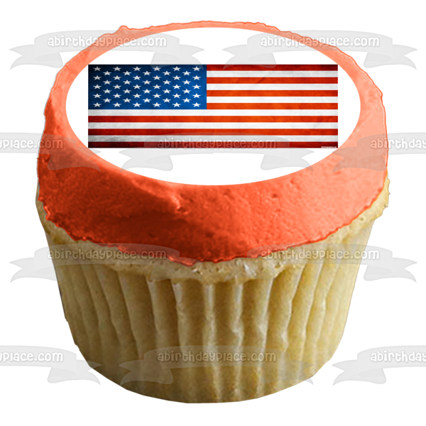 The American Flag Stars Stripes United States of America Edible Cake Topper Image ABPID25513 Fashion