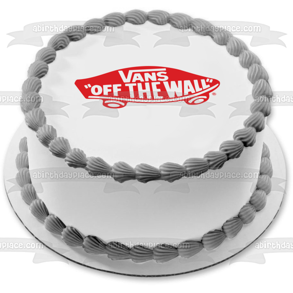 Vans Off the Wall Logo Edible Cake Topper Image ABPID11410 For Cheap