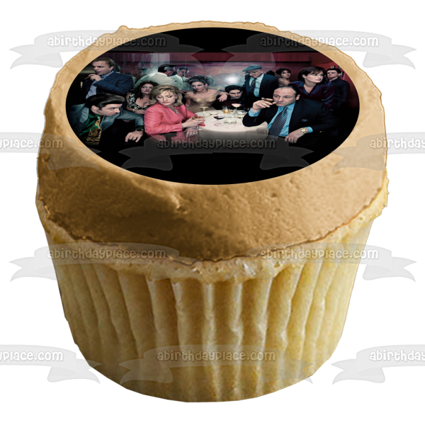 The Sopranos Tony Soprano Jennifer Melfi Paulie Gualtieri Carmela Soprano Adriana La Cerva Silvio Dante Edible Cake Topper Image ABPID27103 For Sale