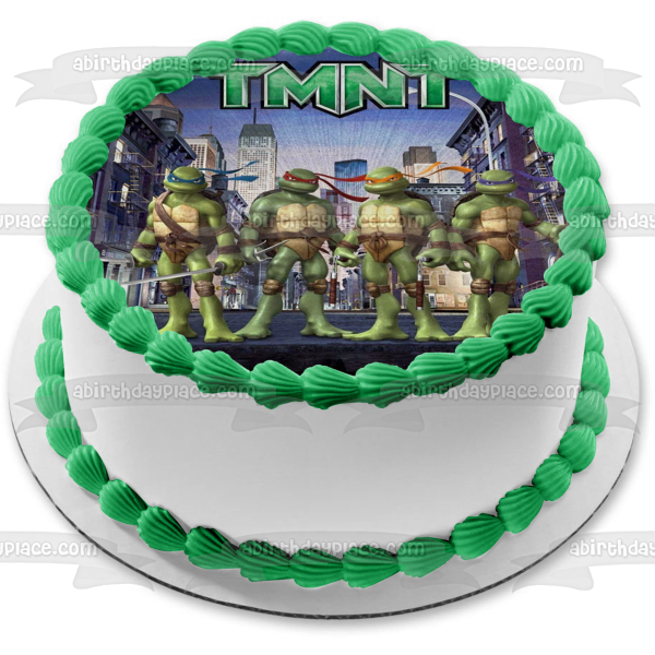 Teenage Mutant Ninja Turtles Donatello Michaelangelo Leonardo Raphael Tmnt Weapons Drawn Edible Cake Topper Image ABPID22374 Online