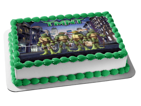 Teenage Mutant Ninja Turtles Donatello Michaelangelo Leonardo Raphael Tmnt Weapons Drawn Edible Cake Topper Image ABPID22374 Online