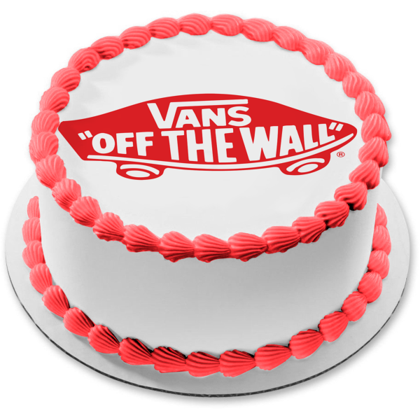 Vans Off the Wall Logo Edible Cake Topper Image ABPID11410 For Cheap