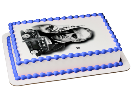 The Godfather Vito Corleone Car Black and White Edible Cake Topper Image ABPID27130 Fashion