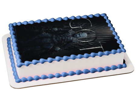 Game of Thrones Iron Throne Night King Black Background Edible Cake Topper Image ABPID27254 Sale