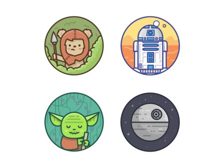 Star Wars Cartoon Chewbaca Yoda Planet R2-D2 Edible Cupcake Topper Images ABPID15010 For Discount