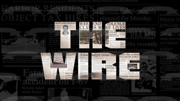 The Wire Newspaper Clippings Background Edible Cake Topper Image ABPID27098 on Sale