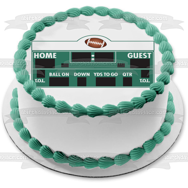 Sports Football Scoreboard Home Guest Quarter Edible Cake Topper Image ABPID13185 Discount