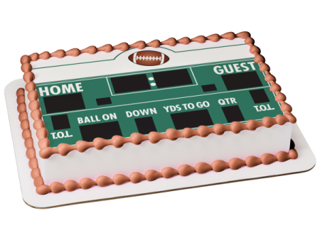 Sports Football Scoreboard Home Guest Quarter Edible Cake Topper Image ABPID13185 Discount