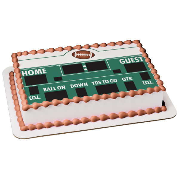 Sports Football Scoreboard Home Guest Quarter Edible Cake Topper Image ABPID13185 Discount