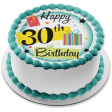 Happy 30th Birthday Presents Stars Edible Cake Topper Image ABPID13219 Fashion