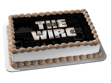 The Wire Newspaper Clippings Background Edible Cake Topper Image ABPID27098 on Sale