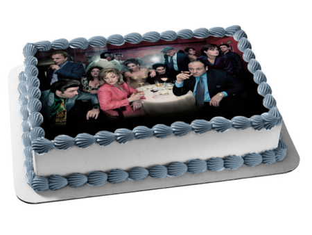 The Sopranos Tony Soprano Jennifer Melfi Paulie Gualtieri Carmela Soprano Adriana La Cerva Silvio Dante Edible Cake Topper Image ABPID27103 For Sale