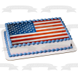 The American Flag Stars Stripes United States of America Edible Cake Topper Image ABPID25513 Fashion