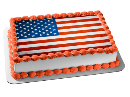 The American Flag Stars Stripes United States of America Edible Cake Topper Image ABPID25513 Fashion