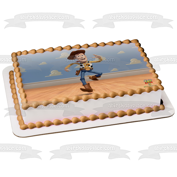 Toy Story 3 Woody Running Edible Cake Topper Image ABPID22163 Fashion