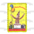 Curious George Happy Birthday Cake Hat Balloons Presents Edible Cake Topper Image ABPID08340 Cheap