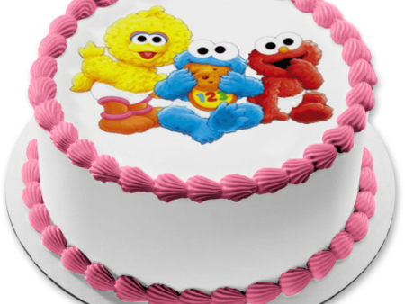 Baby Sesame Street Big Bird Cookie Monster Elmo Edible Cake Topper Image ABPID09040 Online now