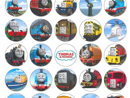 Thomas and Friends Henry Harold James Edward Emily Percy Toby Cranky and Iron Bert Edible Cupcake Topper Images ABPID07675 For Sale