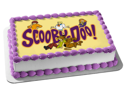 Scooby-Doo Logo Shaggy Velma Fred Daphne Edible Cake Topper Image ABPID08446 on Sale