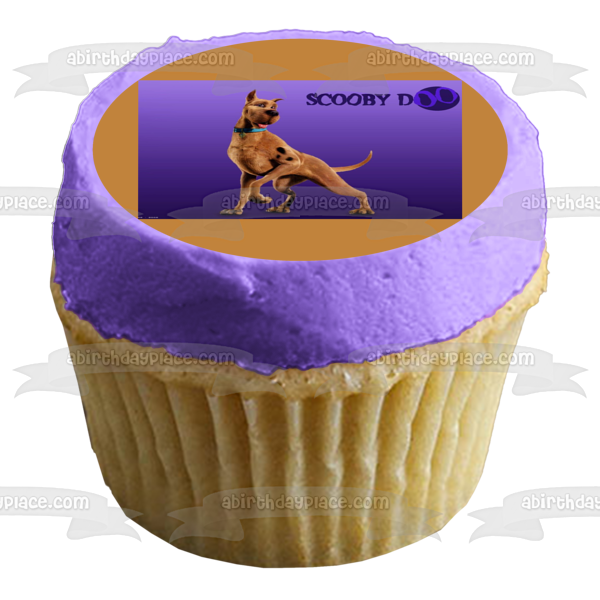 Scooby-Doo Purple Background Edible Cake Topper Image ABPID08506 Discount