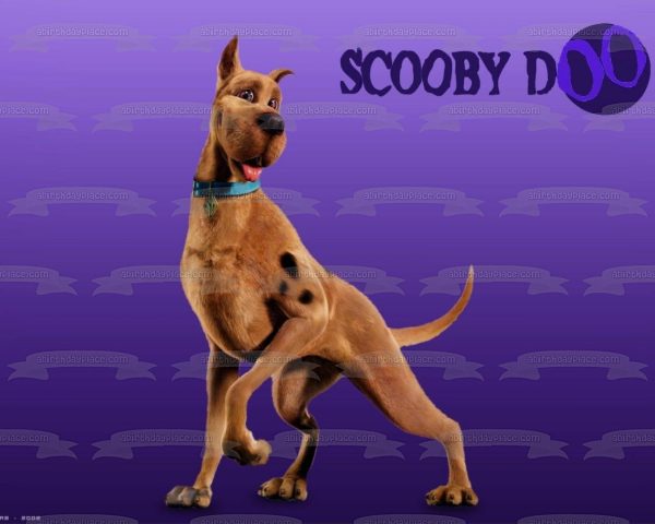 Scooby-Doo Purple Background Edible Cake Topper Image ABPID08506 Discount