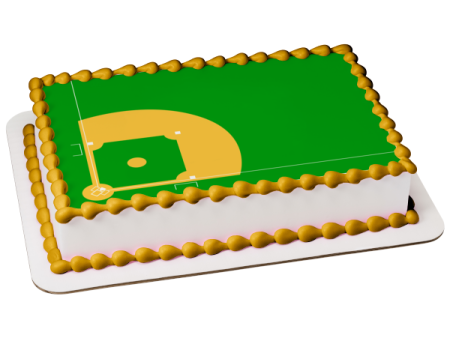 Baseball Diamond Cartoon Edible Cake Topper Image ABPID08251 Supply