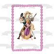 Tangled Rapunzel Flynn Rider Maximus Sword and a Frying Pan Edible Cake Topper Image ABPID06175 Supply