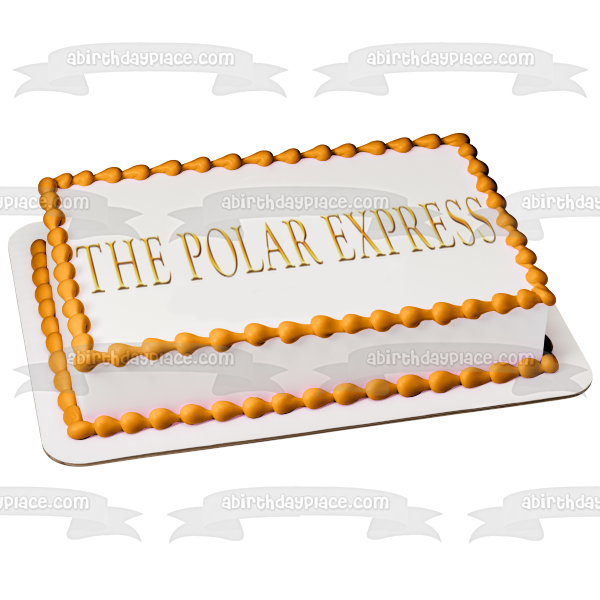 The Polar Express Gold Logo Edible Cake Topper Image ABPID09645 Discount