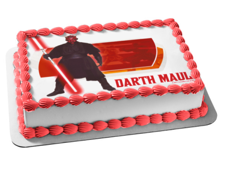 The Reboot Darth Maul Double Bladed Lightsaber Sith Lord Edible Cake Topper Image ABPID06624 Hot on Sale