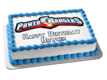 Power Rangers Logo Edible Cake Topper Image or Strips ABPID06184 Cheap