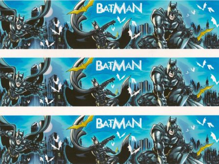 Batman Flying Over Gotham City Edible Cake Topper Image Strips ABPID08116 Hot on Sale