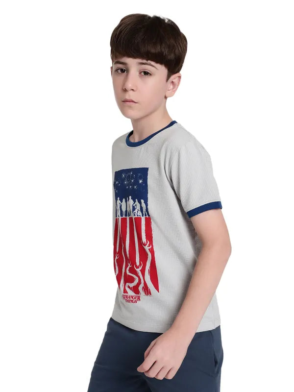 Octave Boys Graphic Printed Round Neck Cotton T-Shirt Supply